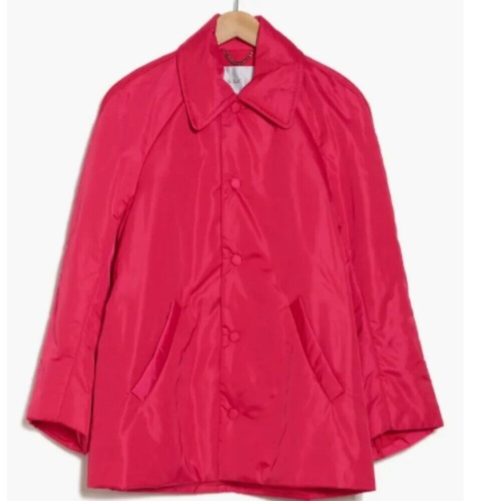 A.L.C. Lincoln Jacket NEW Streamlined Water Resistant Pink Snap Front Small - Picture 2 of 6